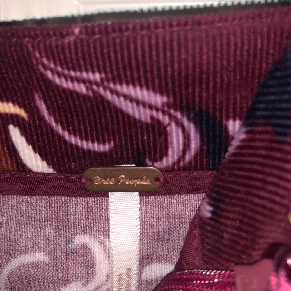 Burgundy Free People Skirt